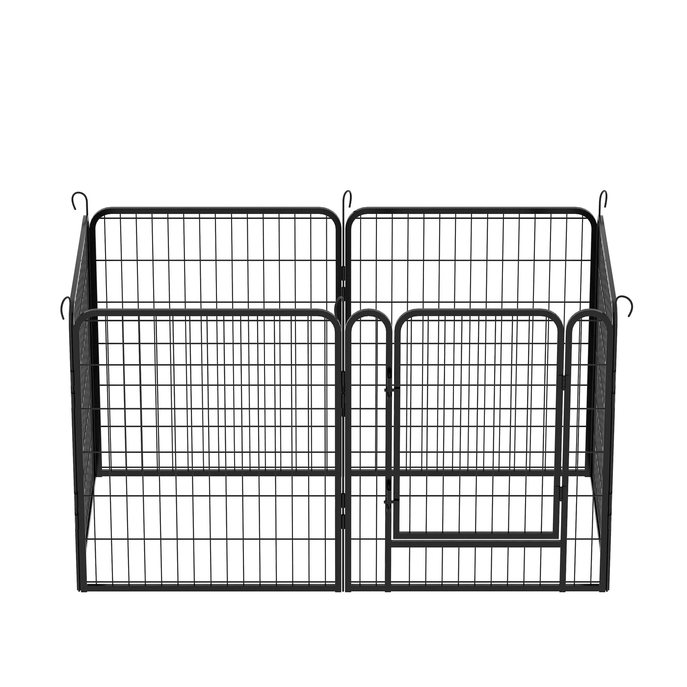 6 Panels Heavy-Duty Metal Playpen with Door, 31.7' H Dog Fence Pet Exercise Pen for Outdoor, Indoor