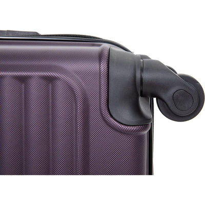 20" Carry on Luggage Lightweight Suitcase, Spinner Wheels, Purple