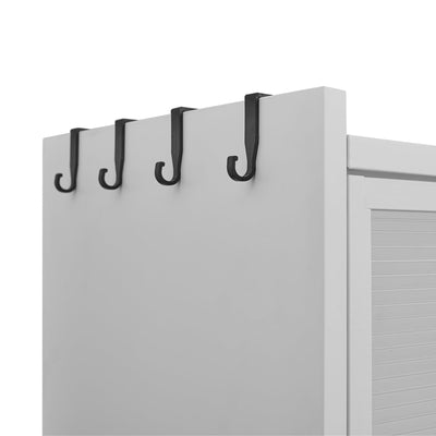 73'' Tall Kitchen Pantry Cabinet , 6 Level Flip Door with Pegboard Metal Pantry Storage Cabinet, Anti-Tip Design Hutch for Kitchen, Dining Room, Living Room (White)