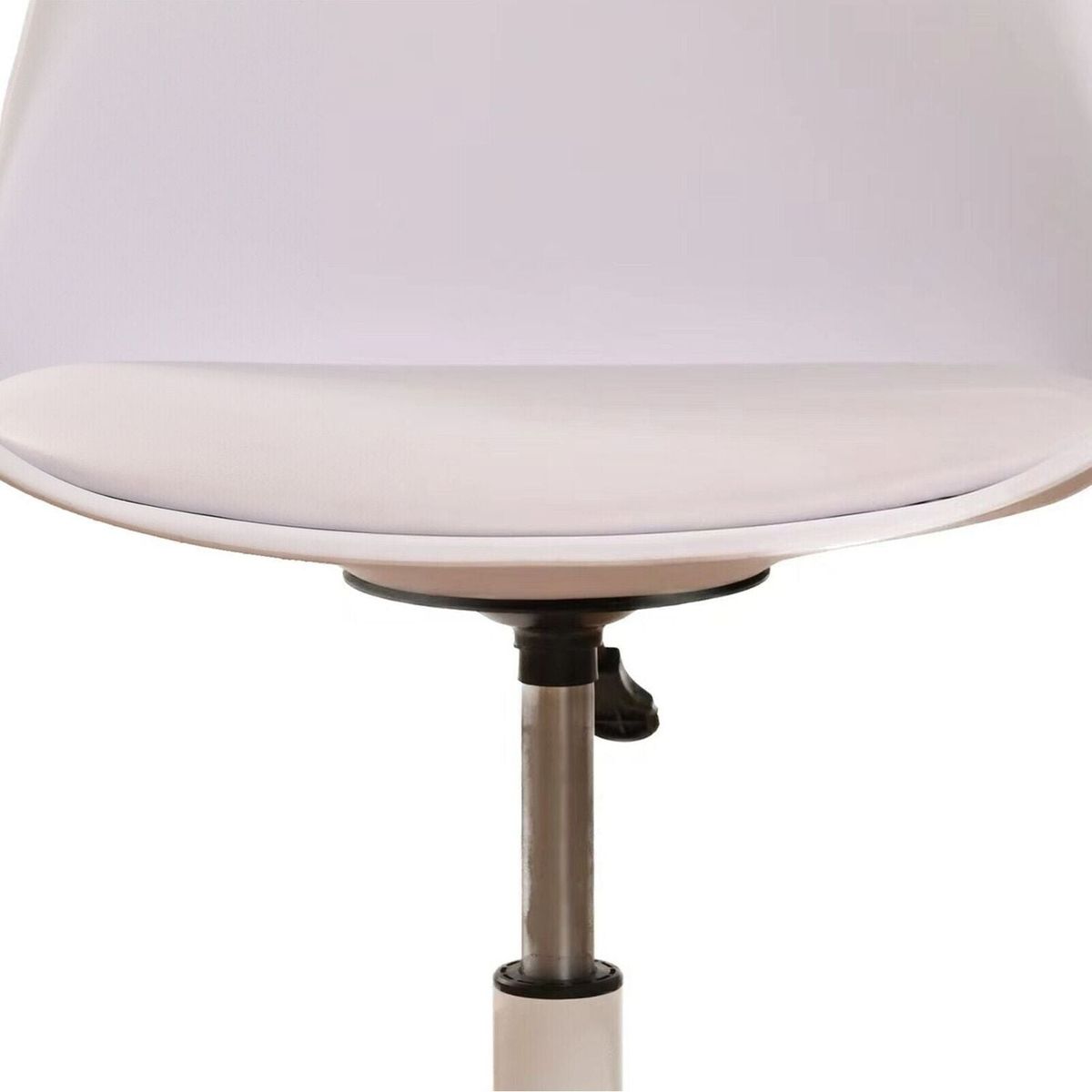 Armless Office Chair,Ergonomic Small Computer Desk Chair with Wheels,Adjustable Rolling Chair, Support Swivel Task Chair for Small Spaces living room,bedroom(White)