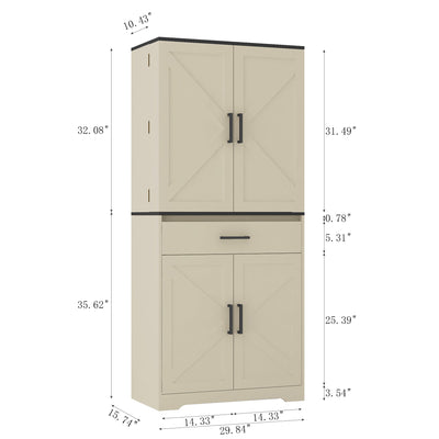 Modern Wooden Cabinet with Sturdy Frame for Living Room, Entryway, Bedroom, Hallway, Office, with LEDs,with Drawer