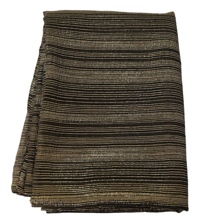 Dolce & Gabbana Metallic Gold Silk Stretch Shawl Wrap Scarf