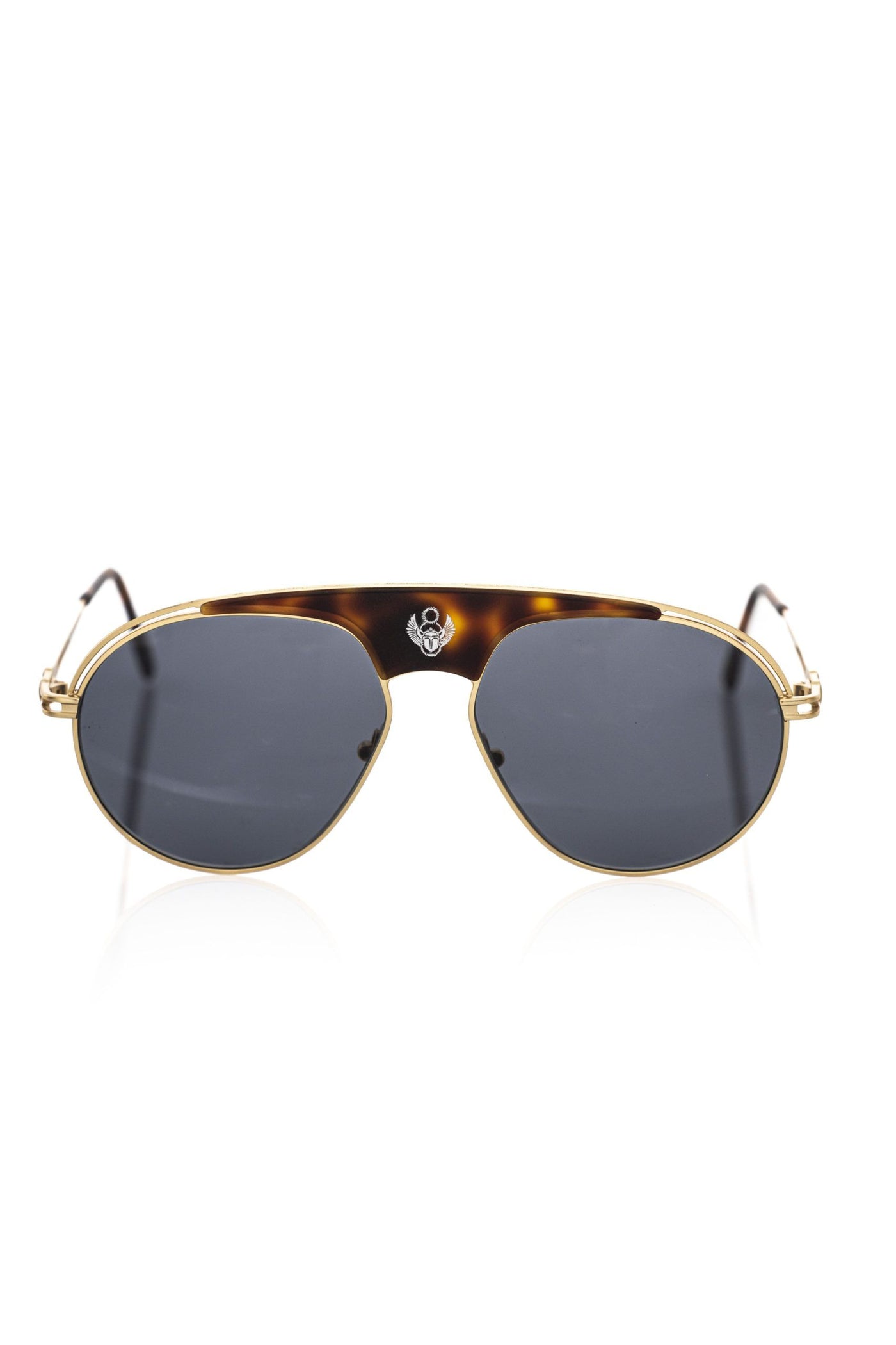 Frankie Morello Brown Metallic Fiber Men Sunglasses
