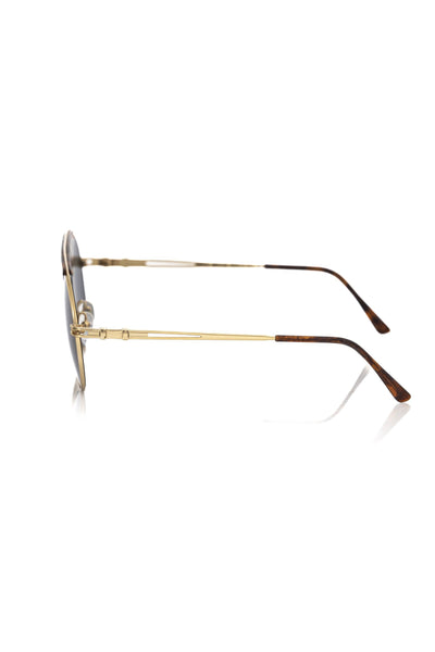 Frankie Morello Brown Metallic Fiber Men Sunglasses