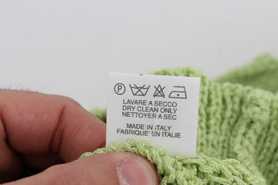 PINK MEMORIES Green Cotton Blend Knitted Sweater