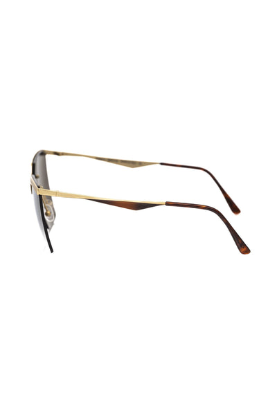 Frankie Morello Gold Metallic Fiber Women Sunglasses