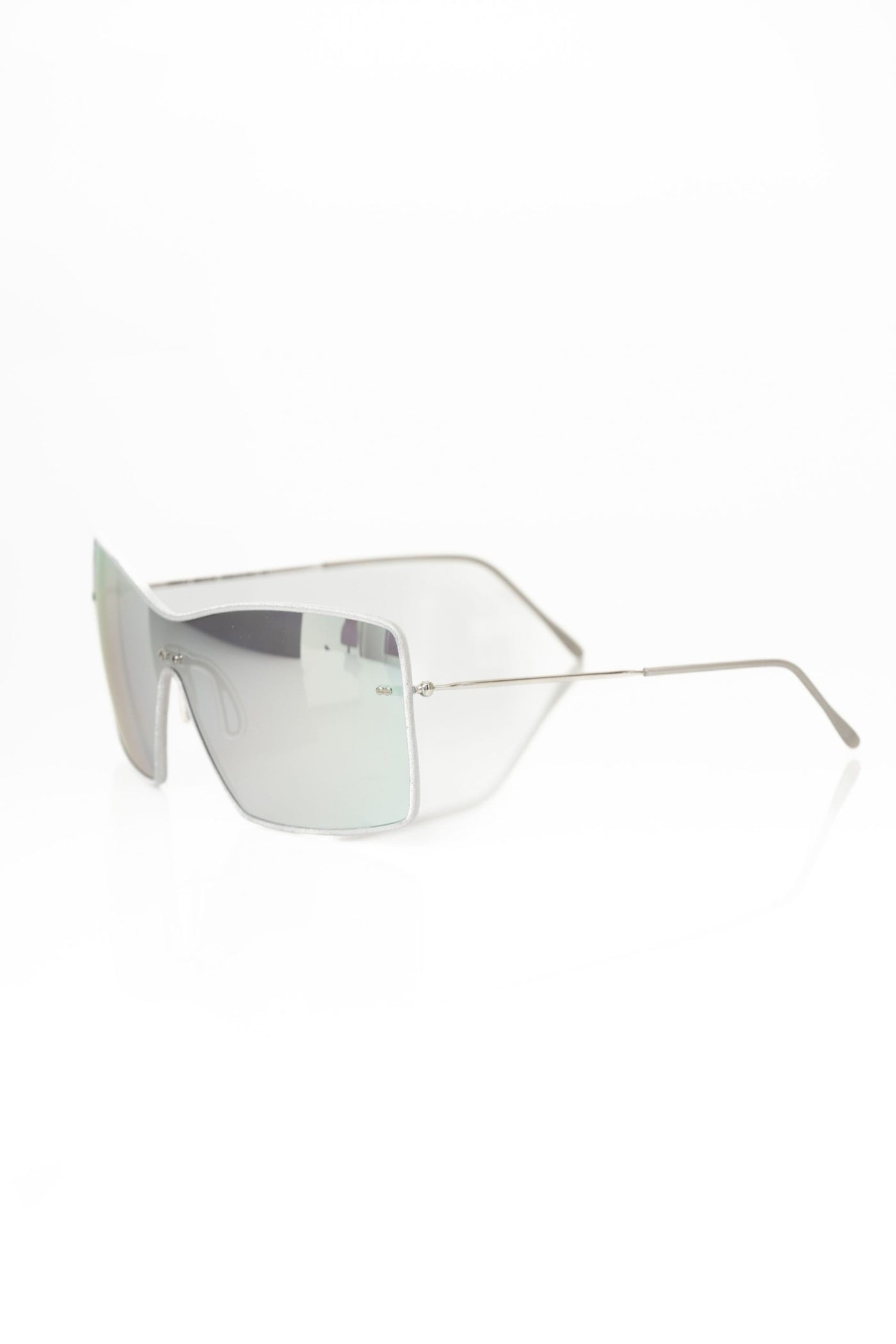 Frankie Morello Silver Metallic Fibre Women Sunglasses