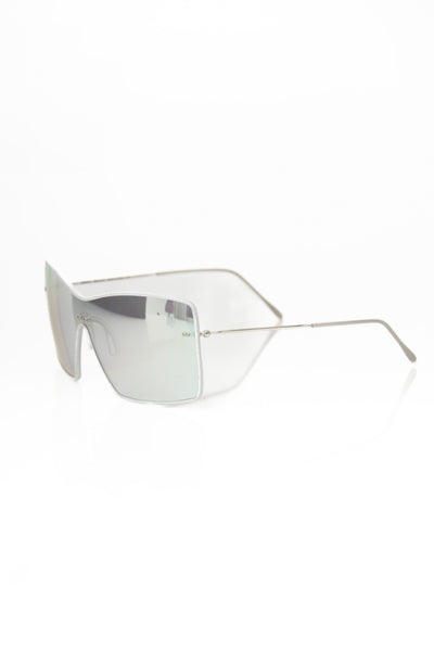 Frankie Morello Silver Metallic Fibre Women Sunglasses
