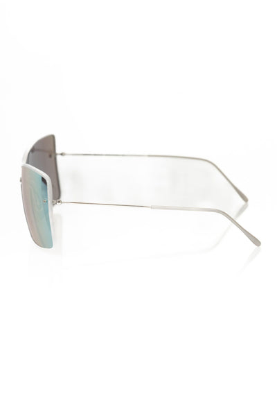 Frankie Morello Silver Metallic Fibre Women Sunglasses