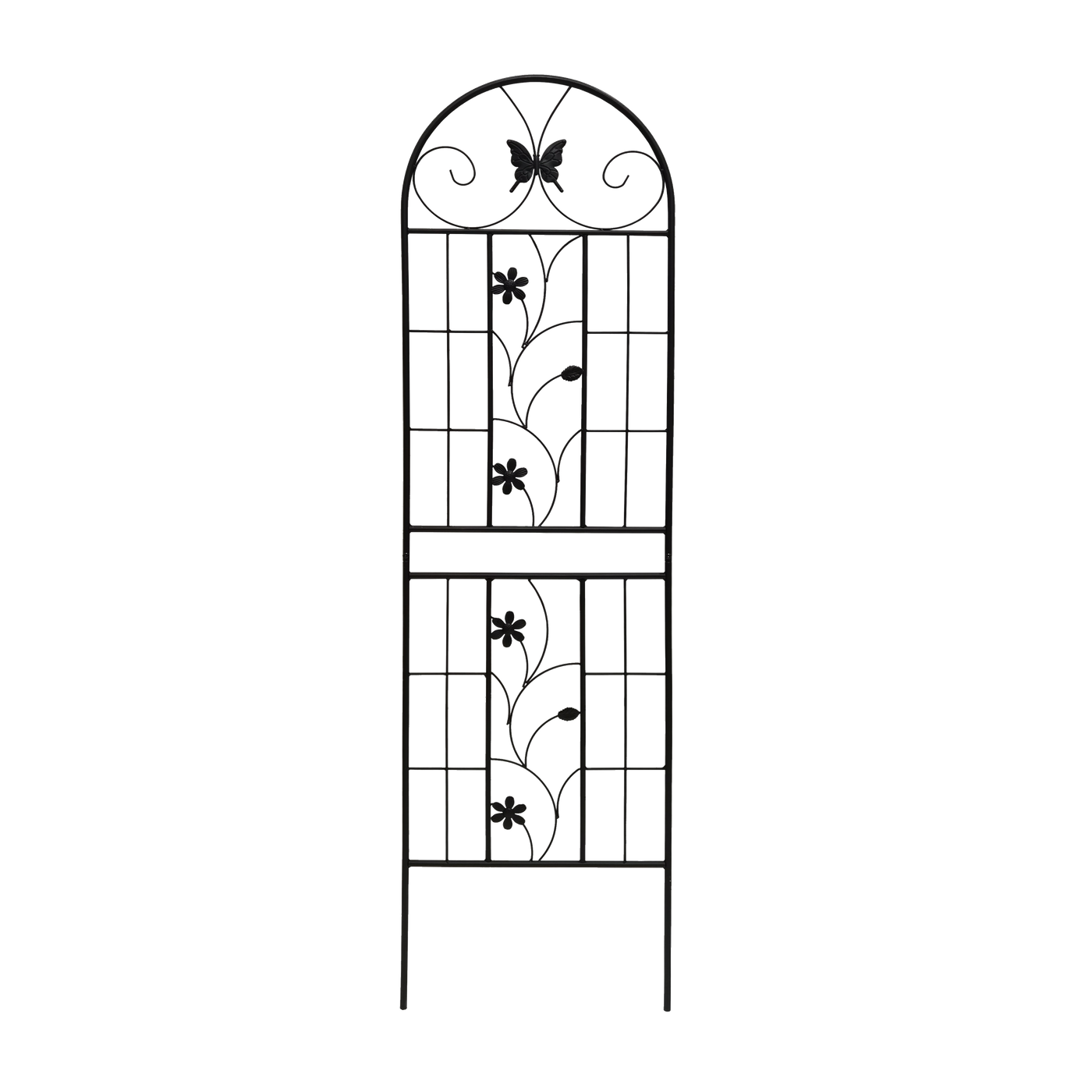 2 Pack Metal Garden Trellis 71' x 19.7' Rustproof Trellis for Climbing Plants Outdoor Flower Support Black