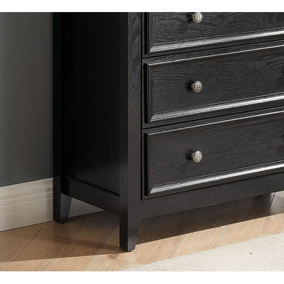 Modern 6 Drawers Dresser 6 Drawers Cabinet,Chest of Drawers Closet Organizers and Storage Clothes Storage Drawers Cabinet for Living Room, Farmhouse Dresser Organizer Black