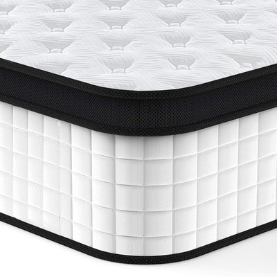 12 Inch Queen Size Oeko-tex100 Cool Kniited Cover Memrory Foam 7 Zoned Pocket Spring Hybrid Mattress