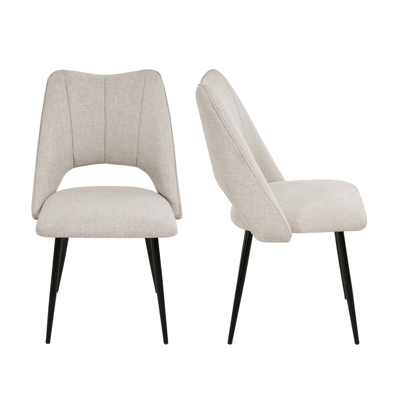 5-Piece Dining Table and Chair Set, Including 4 Beige Chairs and a Retractable Dining Table in White, Suitable For 4 to 6 People's Dining Tables, Suitable for Kitchens and Living Rooms