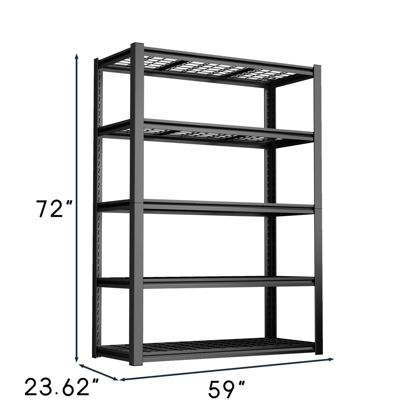 59 Inches Metal Garage Storage Rack, Heavy-Duty Steel Moisture-Proof And Waterproof 5-Layer Adjustable Storage Shelving Unit.Designed For Warehouse Storage (food Pantries, Industrial Use)