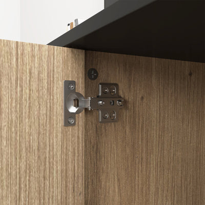 Natural Wood Grain Four-Door MDF TV Cabinet, An Ideal Choice for TV And Item Storage in Modern Homes, A Perfect Blend of Nordic And Modern Minimalist Styles, With Dimensions of 55*15.7*18.9 inches