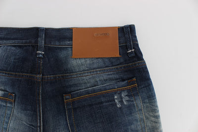 Acht Blue Wash Cotton Denim Regular Fit Jeans