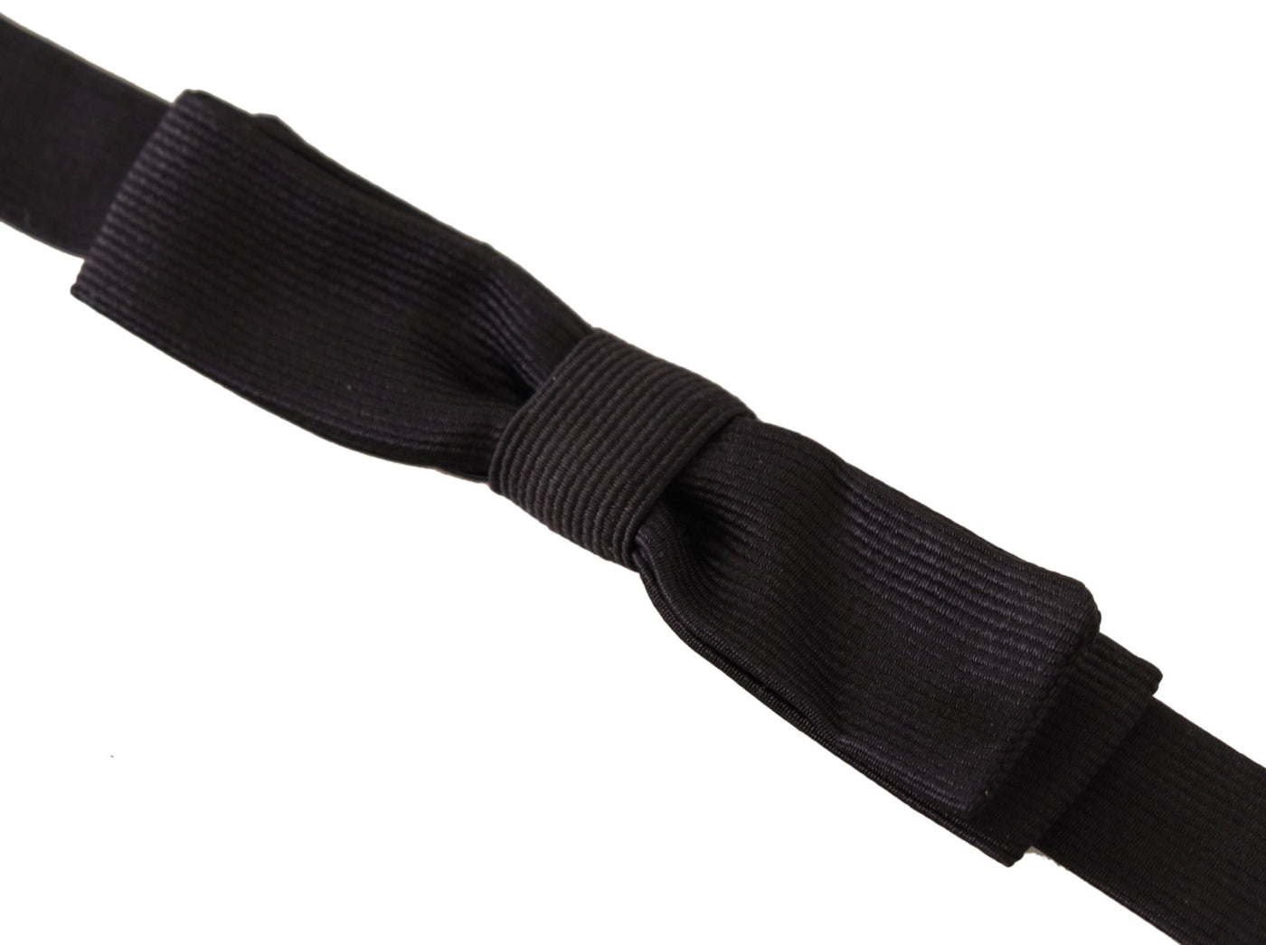 Dolce & Gabbana Black 100% Silk Adjustable Neck Papillon Tie