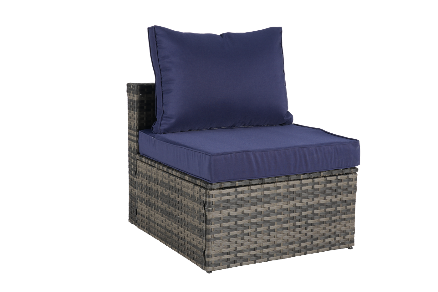 8 Piece Outdoor Patio Sofa Set, Sectional L- Shaped Patio Furniture Wicker Patio Conversation Set with Curved Sofa  Ottoman & Glass Top Table for Backyard Poolside