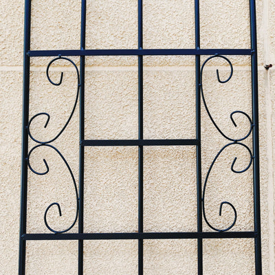 2 Pack Metal Garden Trellis 86.7' x 19.7' Rustproof Trellis for Climbing Plants Outdoor Flower Support Black