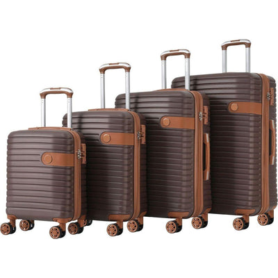 4 Piece Luggage Set Suitcase Set, ABS Hard Shell Lightweight Expandable Travel Luggage with 4 Packing Cubes, TSA Lock, Spinner Wheels for Men Women(16/20/24/28)