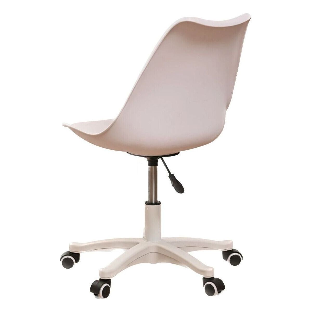 Armless Office Chair,Ergonomic Small Computer Desk Chair with Wheels,Adjustable Rolling Chair, Support Swivel Task Chair for Small Spaces living room,bedroom(White)