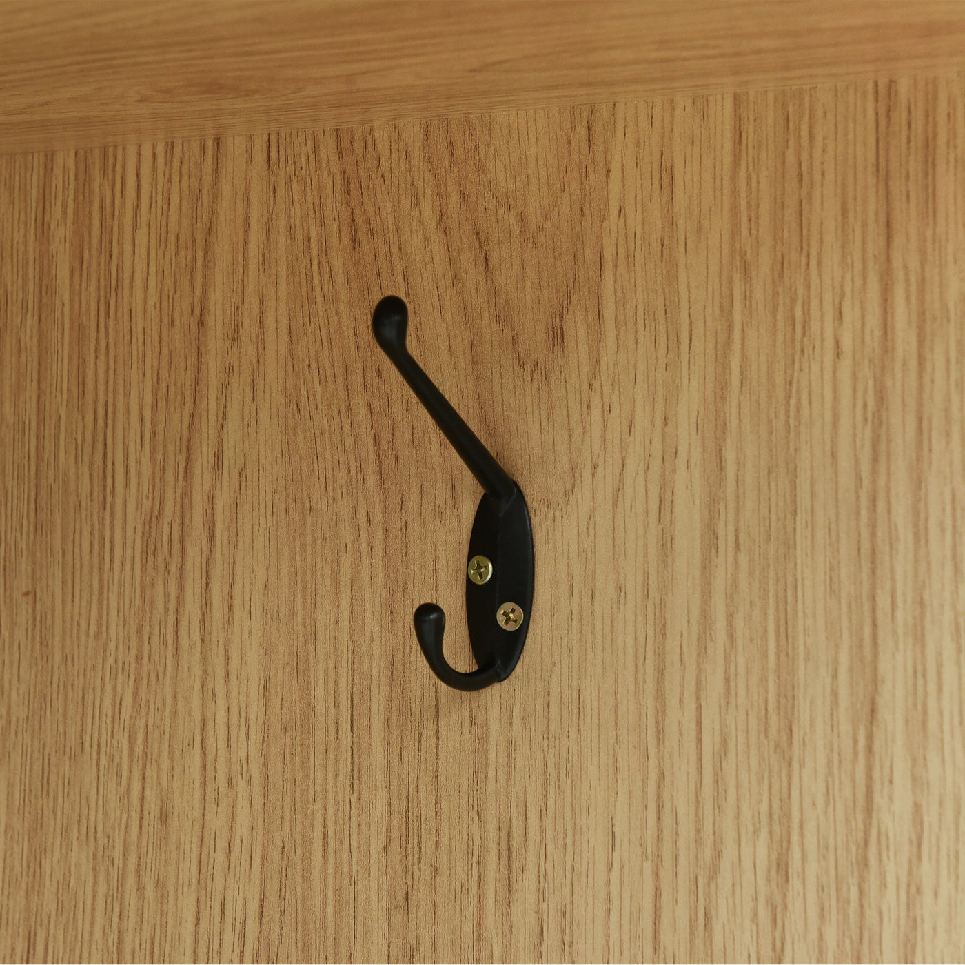 4-Door Wardrobe with Shelves, Drawers, and Full-Length Mirror, Natural