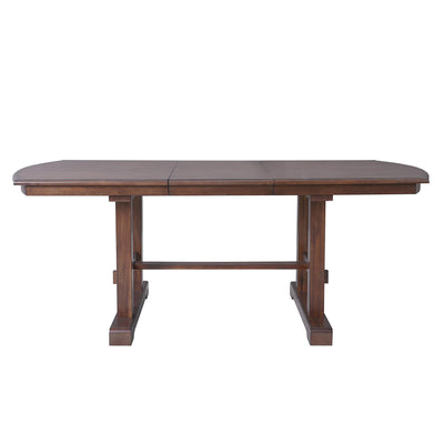 6-Piece Extendable Dining Table Set, 60–78 in. Wood Table with Removable Leaf, 4 Upholstered Chairs and Bench, Cherry Finish