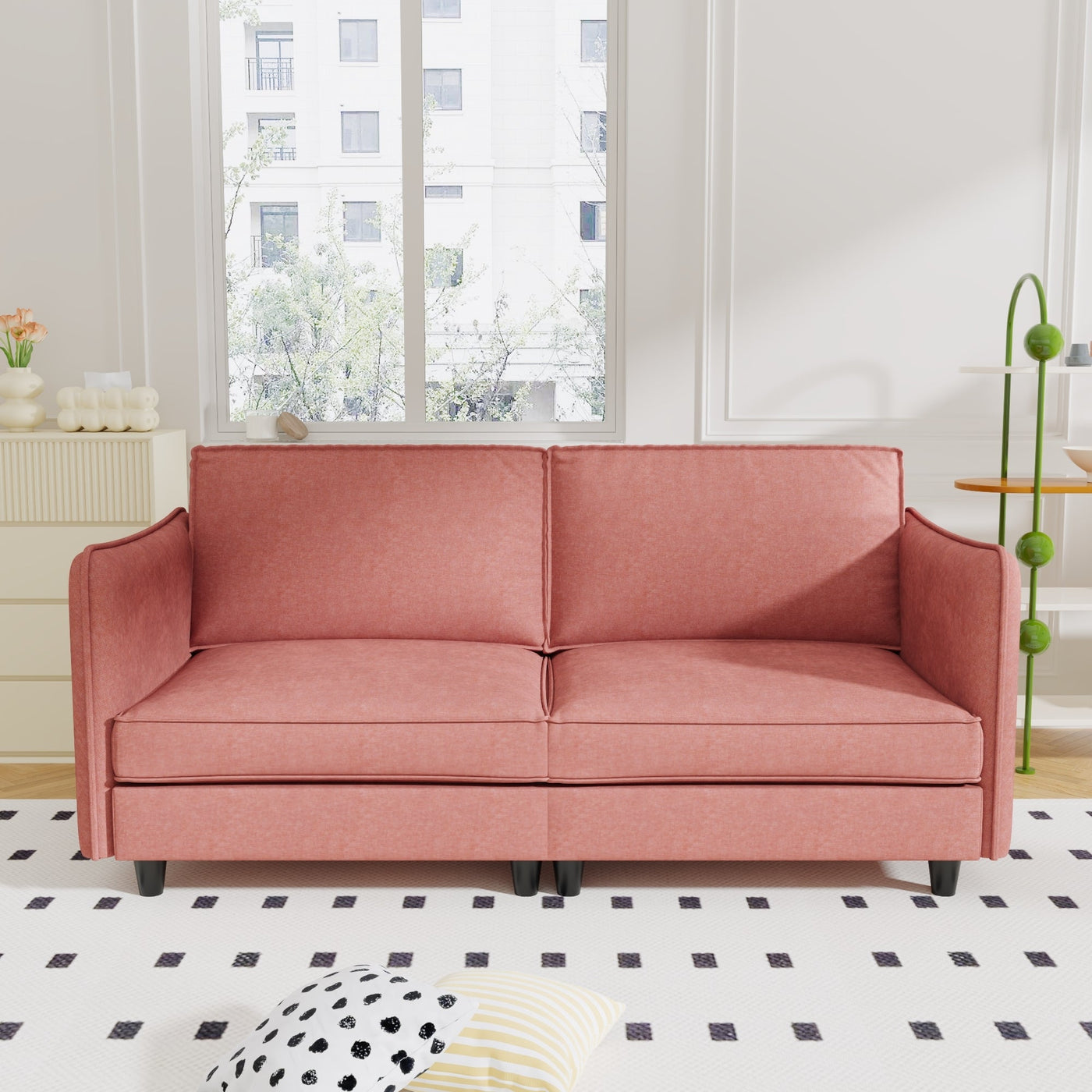 74.27'' Loveseat Sofa, 2 Seater Comfy Couch,Mid Century Modern Designed for Small Spaces, Apartment, Bedroom, Dorm, Office