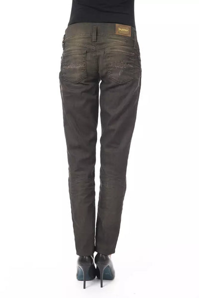 BYBLOS Black Cotton Women's Regular Jeans