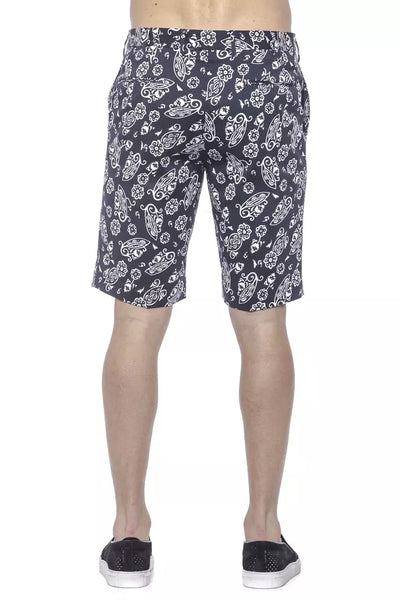 PT Torino Blue Cotton Men Bermuda Shorts