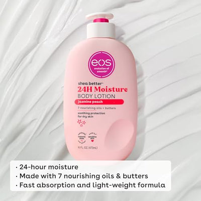 eos Shea Better Body Lotion- Crème de Pistachio, 24-Hour Moisture Skin Care, Lightweight & Non-Greasy, Made with Natural Shea, Vegan, 16 fl oz