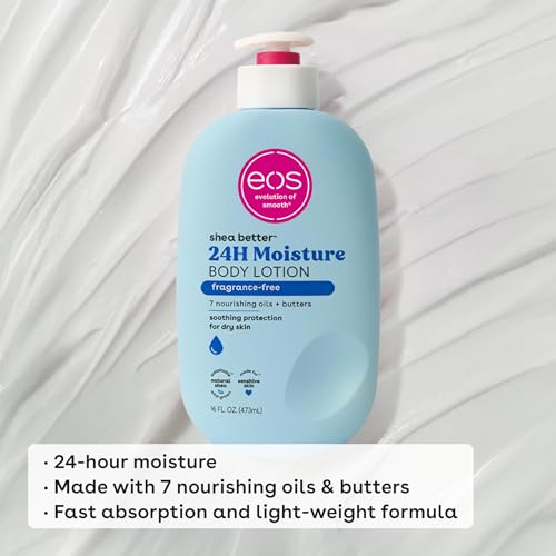 eos Shea Better Body Lotion- Crème de Pistachio, 24-Hour Moisture Skin Care, Lightweight & Non-Greasy, Made with Natural Shea, Vegan, 16 fl oz