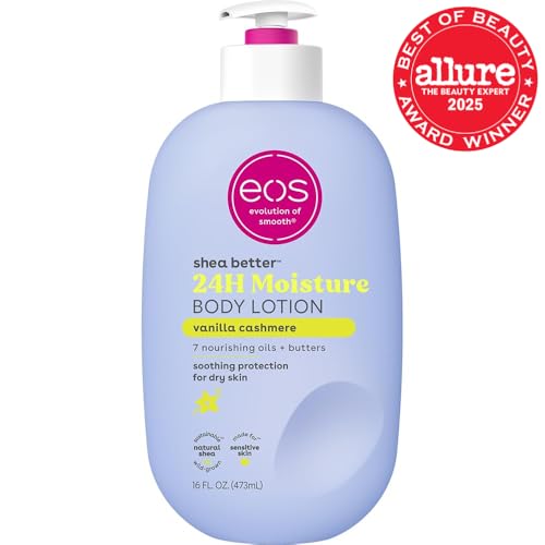 eos Shea Better Body Lotion- Crème de Pistachio, 24-Hour Moisture Skin Care, Lightweight & Non-Greasy, Made with Natural Shea, Vegan, 16 fl oz