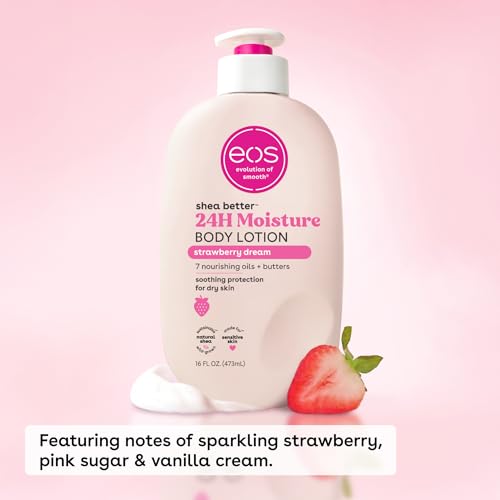 eos Shea Better Body Lotion- Crème de Pistachio, 24-Hour Moisture Skin Care, Lightweight & Non-Greasy, Made with Natural Shea, Vegan, 16 fl oz