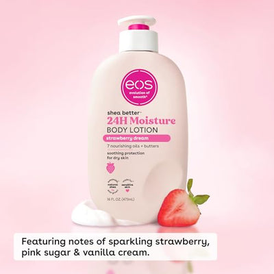 eos Shea Better Body Lotion- Crème de Pistachio, 24-Hour Moisture Skin Care, Lightweight & Non-Greasy, Made with Natural Shea, Vegan, 16 fl oz