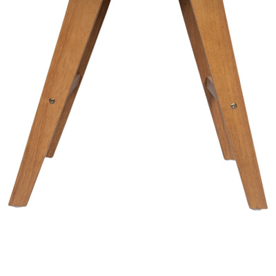 27' Height, Cream Woven Cane Plastic Backrest Bar Stool - Foam-Padded Fabric Seat & Durable Rubberwood Frame