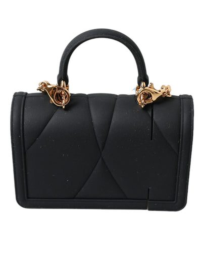 Dolce & Gabbana Black Silicone Devotion Heart Gold Chain Airpods Case