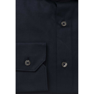 Bagutta Blue Cotton Men Shirt