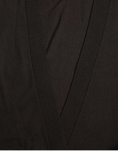 Dolce & Gabbana Black Wool V-neck Crossed Cardigan Sweater