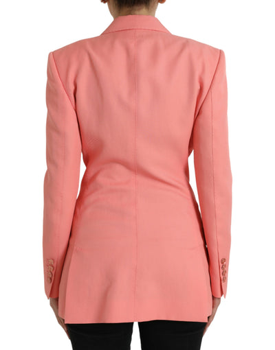 Dolce & Gabbana Pink Polyester Single Breasted Blazer Jacket