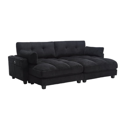 UNITED WE WIN Sleeper Sofa Couch Bed,Oversized Chaise Lounge Chair Cozy Cloud Couch