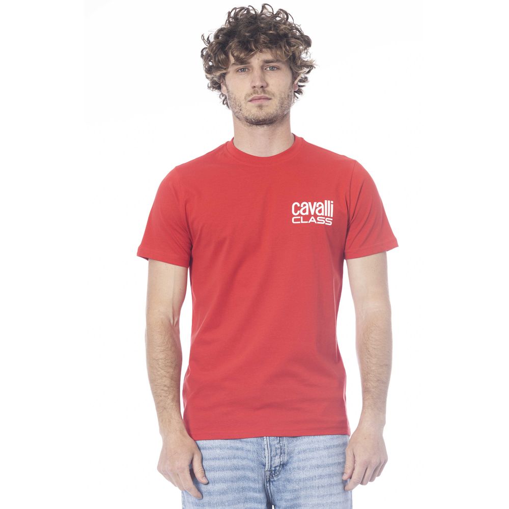 Cavalli Class Red Cotton Men's T-Shirt