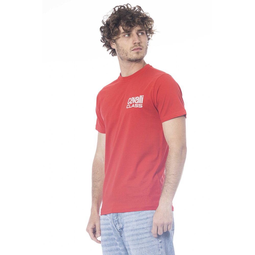 Cavalli Class Red Cotton Men's T-Shirt