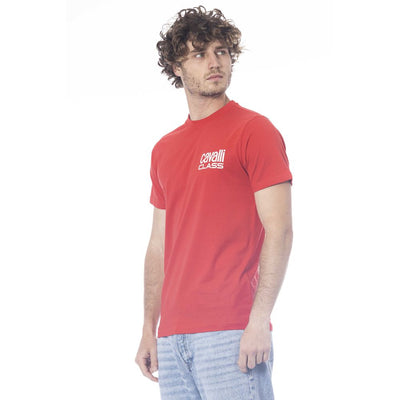 Cavalli Class Red Cotton Men's T-Shirt