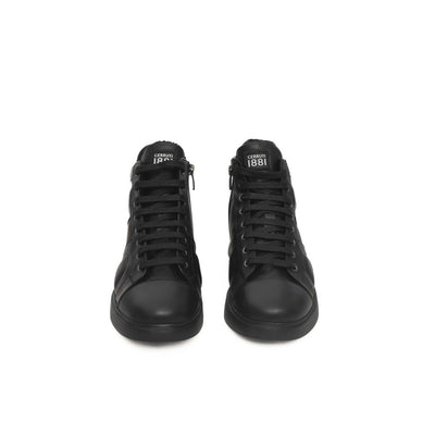 Cerruti 1881 Black Cowhide Women's High Sneaker