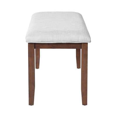 6-Piece Extendable Dining Table Set, 60–78 in. Wood Table with Removable Leaf, 4 Upholstered Chairs and Bench, Cherry Finish