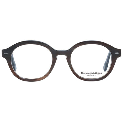 Ermenegildo Zegna Brown Men Glasses Frame
