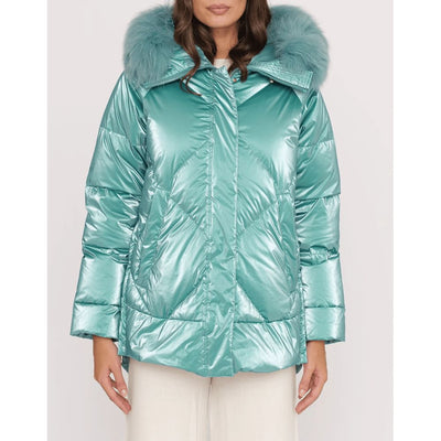 People Of Shibuya Light Blue Polyester Women Jacket