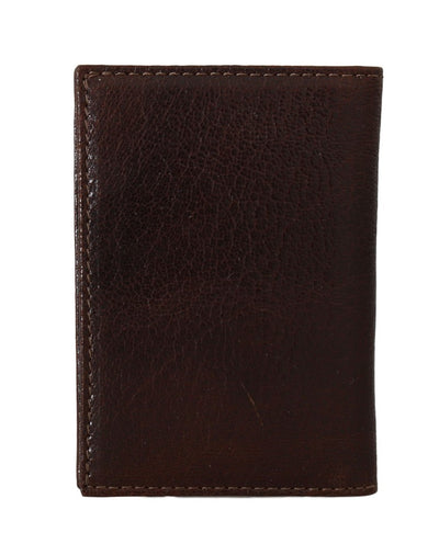 Billionaire Italian Couture Brown Leather Bifold Wallet