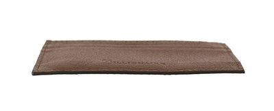 Billionaire Italian Couture Brown Leather Cardholder Wallet